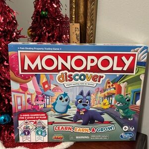 NWT sealed Discover Kids 2sided Monopoly Gameboard